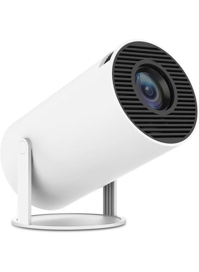 BLUMENIT Smart Projector 4K with Android OS, WiFi 6 & Bluetooth 5.2 – 180° Rotating Stand, Auto Focus, Electric Keystone, 1080P Full HD, Built-in Apps & HiFi Speakers - Image 1